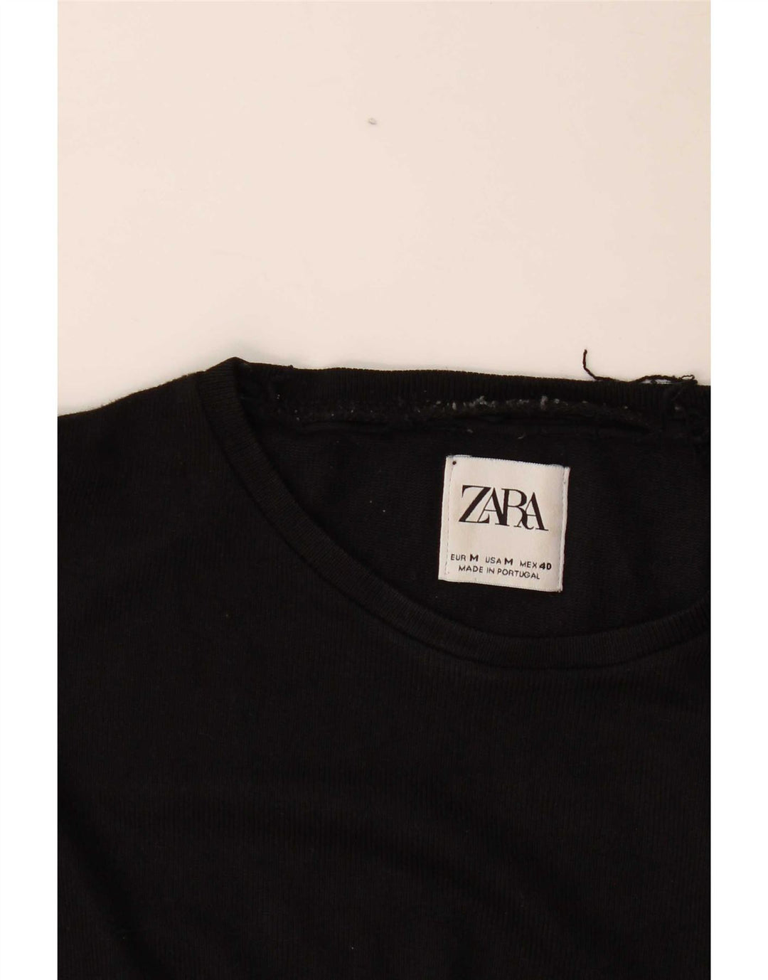 Zara Mens T-Shirt Top Medium Black