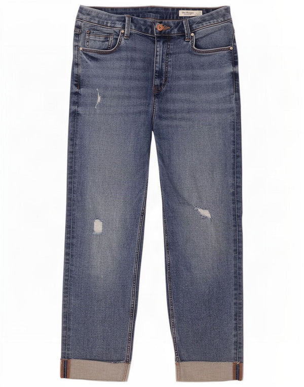 Marks & Spencer Dame Slim High Waist Jeans UK 14 Large W32 L26 Blue