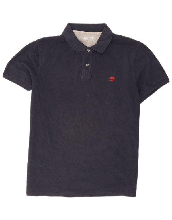 Timberland Mens Polo Shirt Large Navy Blue Cotton