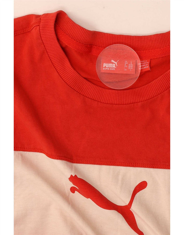 Canotta grafica da uomo Puma Large rossa color block