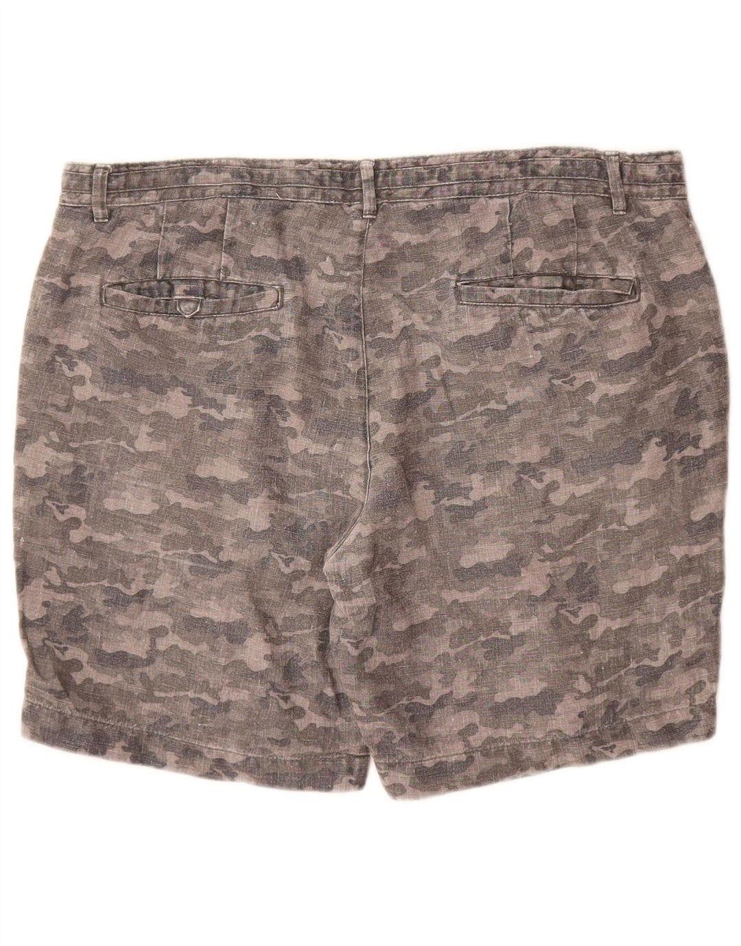 Zara Mens Chino Shorts XL W36 Grey Camouflage