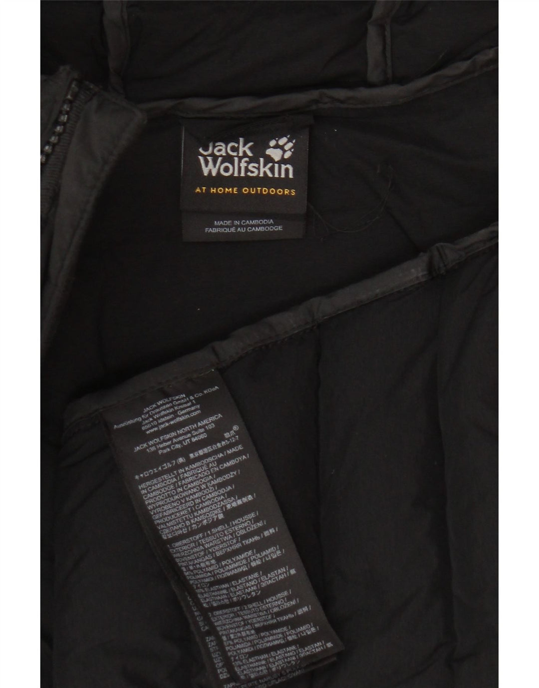 Jack Wolfskin Damen Wattierte Jacke mit Kapuze UK 18 XL Schwarz Polyamid