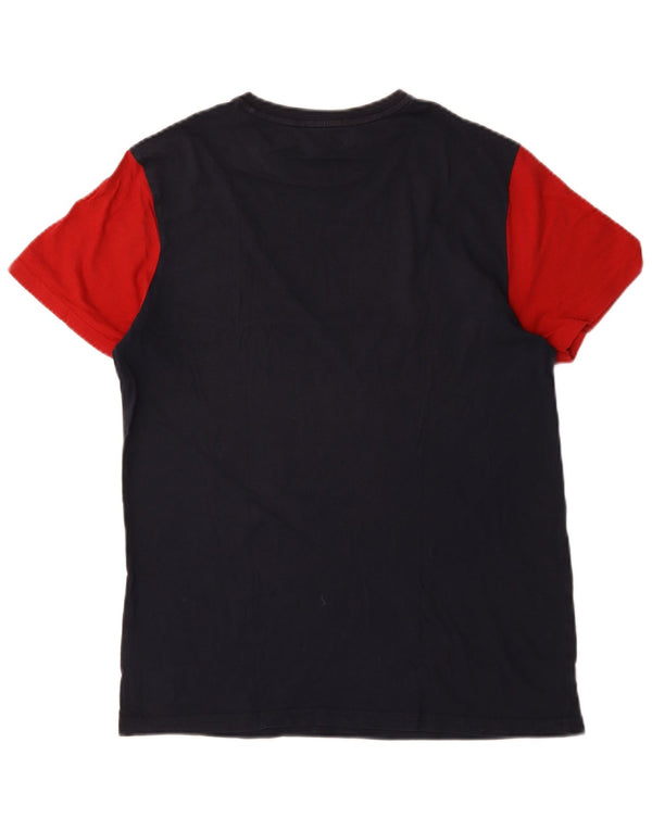 Polo Assn. T-shirt grafica da uomo Top color block blu navy medio