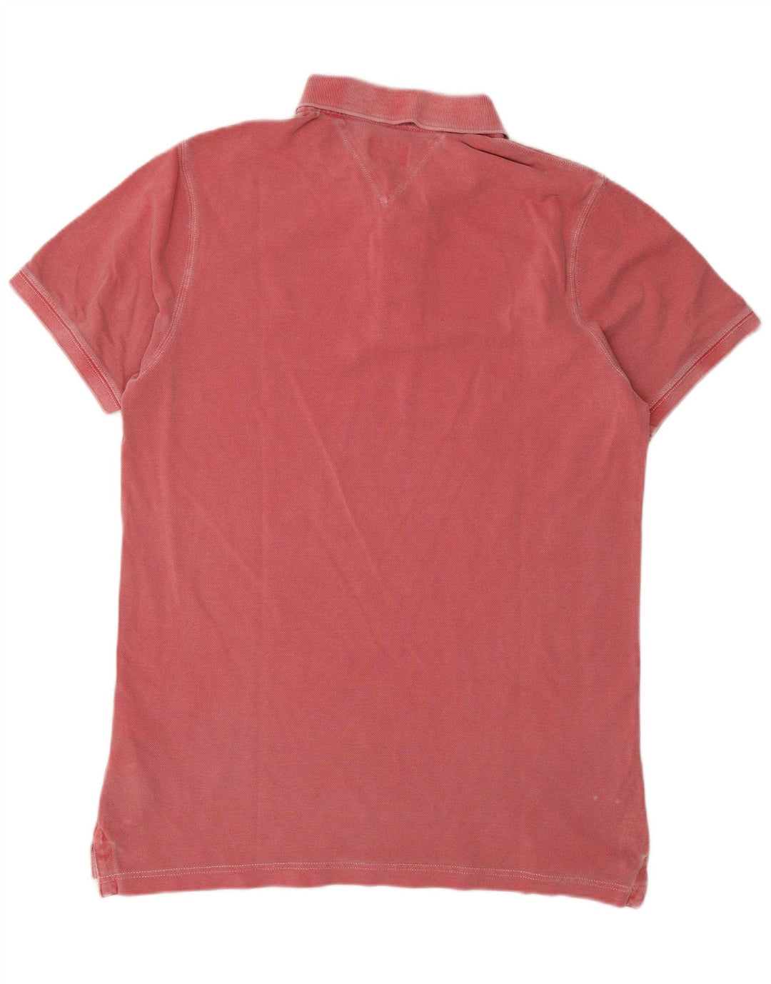 Tommy Hilfiger Mens Polo Shirt Large Red Cotton