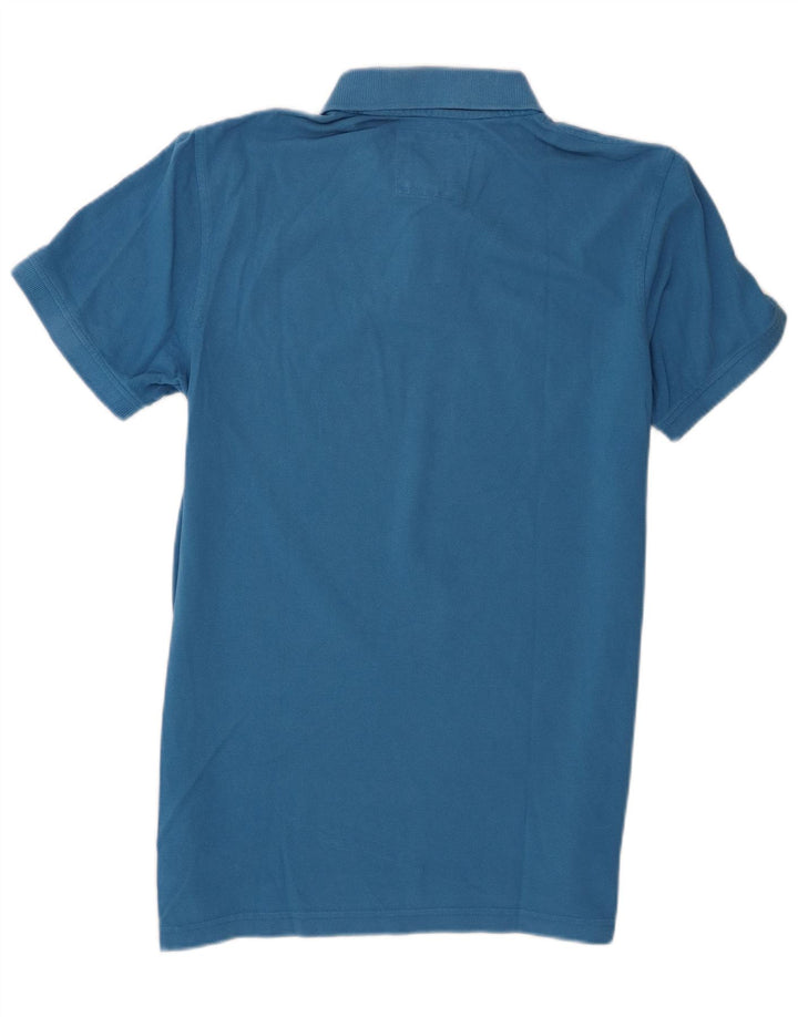 Crew Clothing Polo para hombre de algodón azul medio