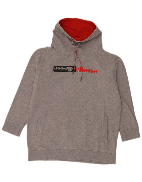 Ellesse Womens Graphic Sweatshirt Pullover UK 16 Large Grau Baumwolle