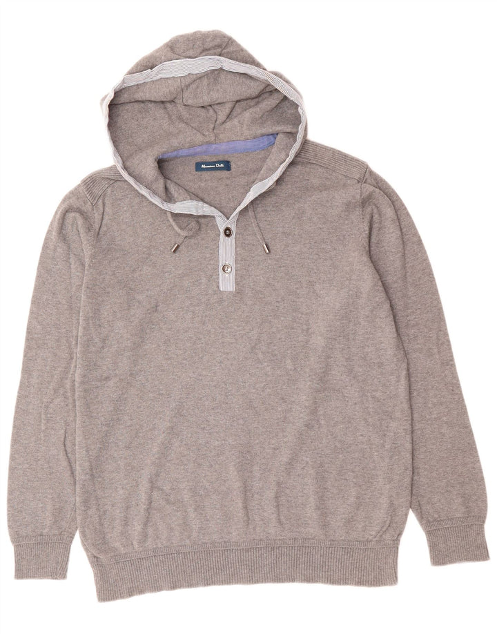 MASSIMO DUTTI Herre hættetrøje Sweater Stor Grå Bomuld