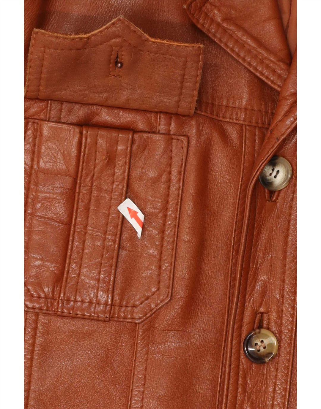Chaqueta de cuero vintage para hombre Reino Unido 38 Marrón medio