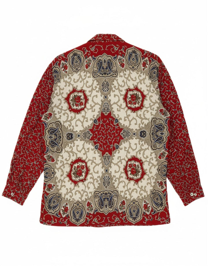 PENNY BLACK Womens Abstract Pattern Shirt Blouse UK 12 Medium Red Viscose