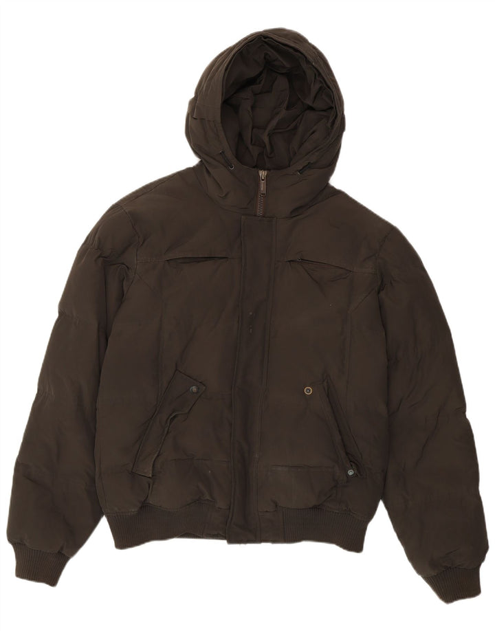 Jaqueta masculina acolchoada com capuz Bomboogie UK 42 XL poliéster cinza