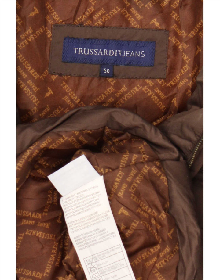 Trussardi Jeans Veste Rembourrée Femme IT 50 XL Marron Polyester