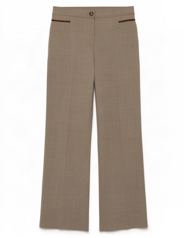 Marks & Spencer Womens Wide Leg Casual Trousers UK 10 Small W28 L30 Grey