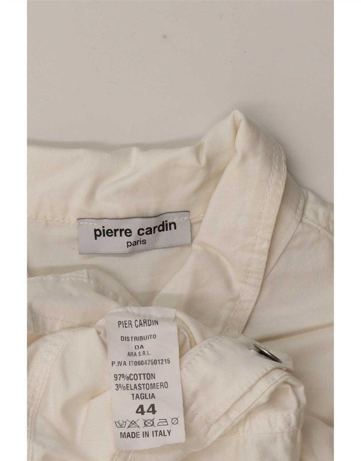 Giacca in denim corto da donna Pierre Cardin IT 44 cotone bianco medio