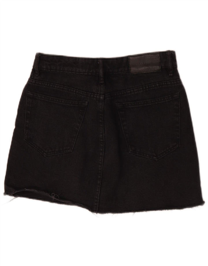 Trafaluc Womens Denim Skirt Small W26 Black