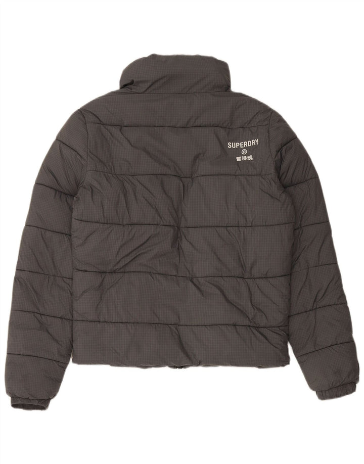 SUPERDRY Mens Padded Jacket UK 36 Small Grey Nylon