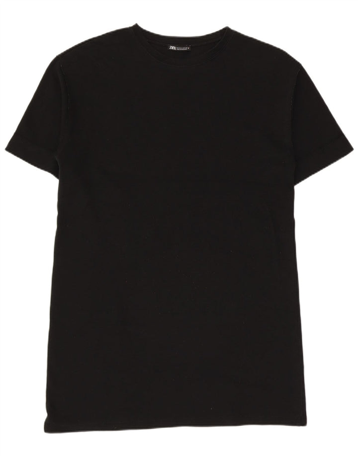 Zara Womens T-Shirt Dress UK 14 Medium Black