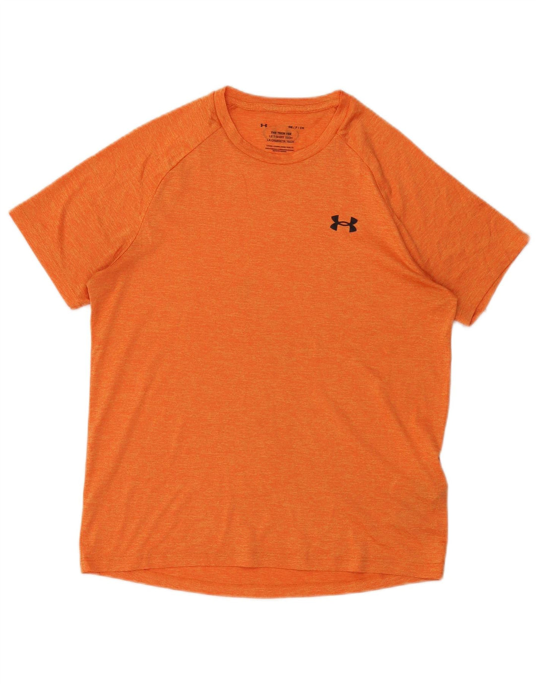 Maglietta Under Armour da uomo The Tech Tee Top piccola in poliestere arancione