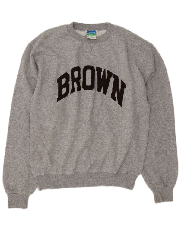 Champion Mens Graphic Regular Fit Sweatshirt Jumper Small Grey