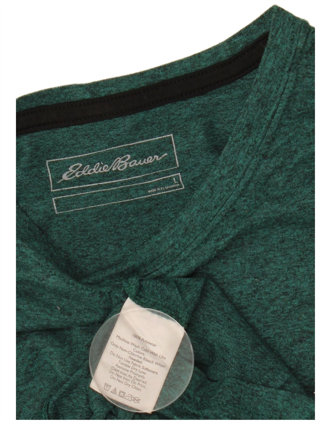 Eddie Bauer Herren-T-Shirt mit normaler Passform, großes grün geflecktes Polyester