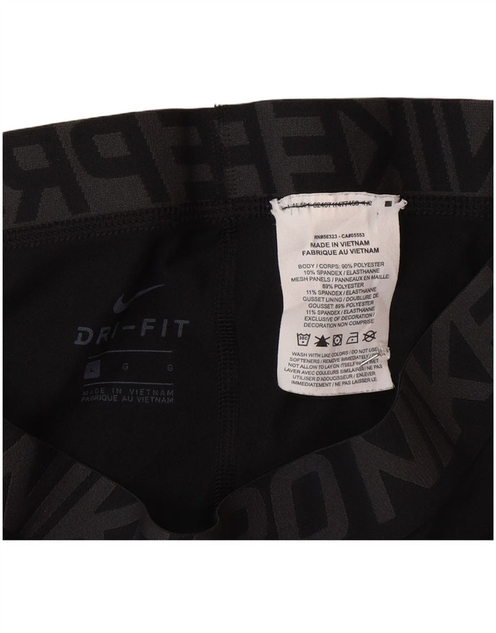 Leggings Nike Dri Fit Graphic Crop da uomo, grandi, in poliestere nero