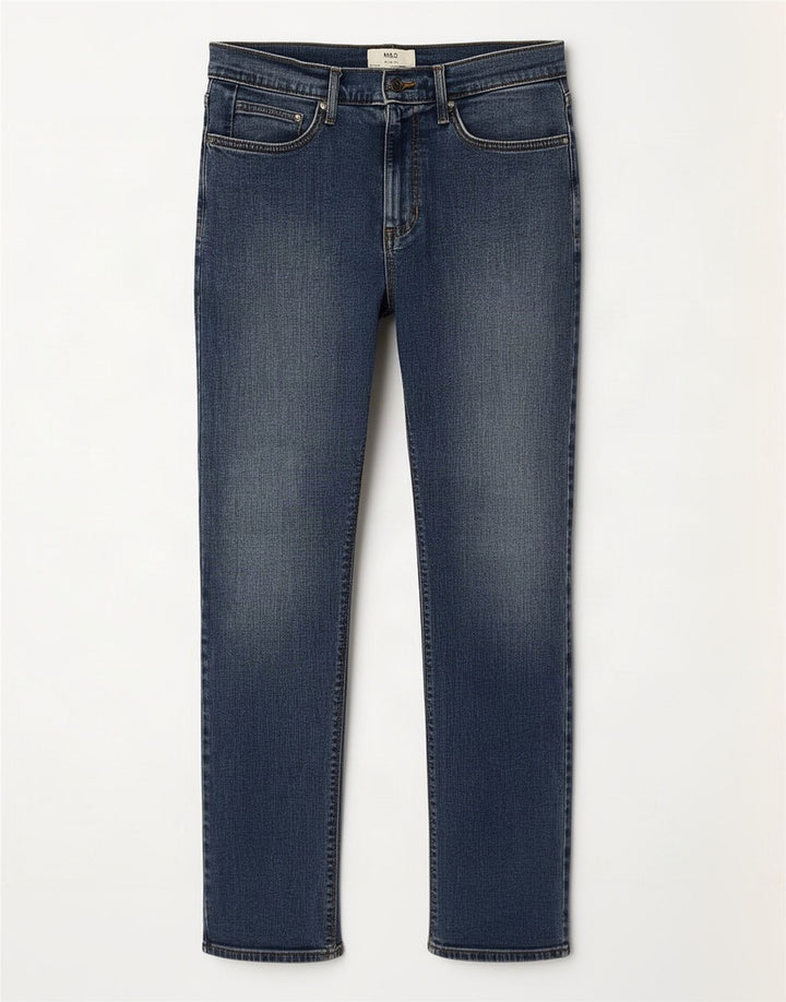 Marks & Spencer Jean Slim Homme W32 L31 Bleu Coton
