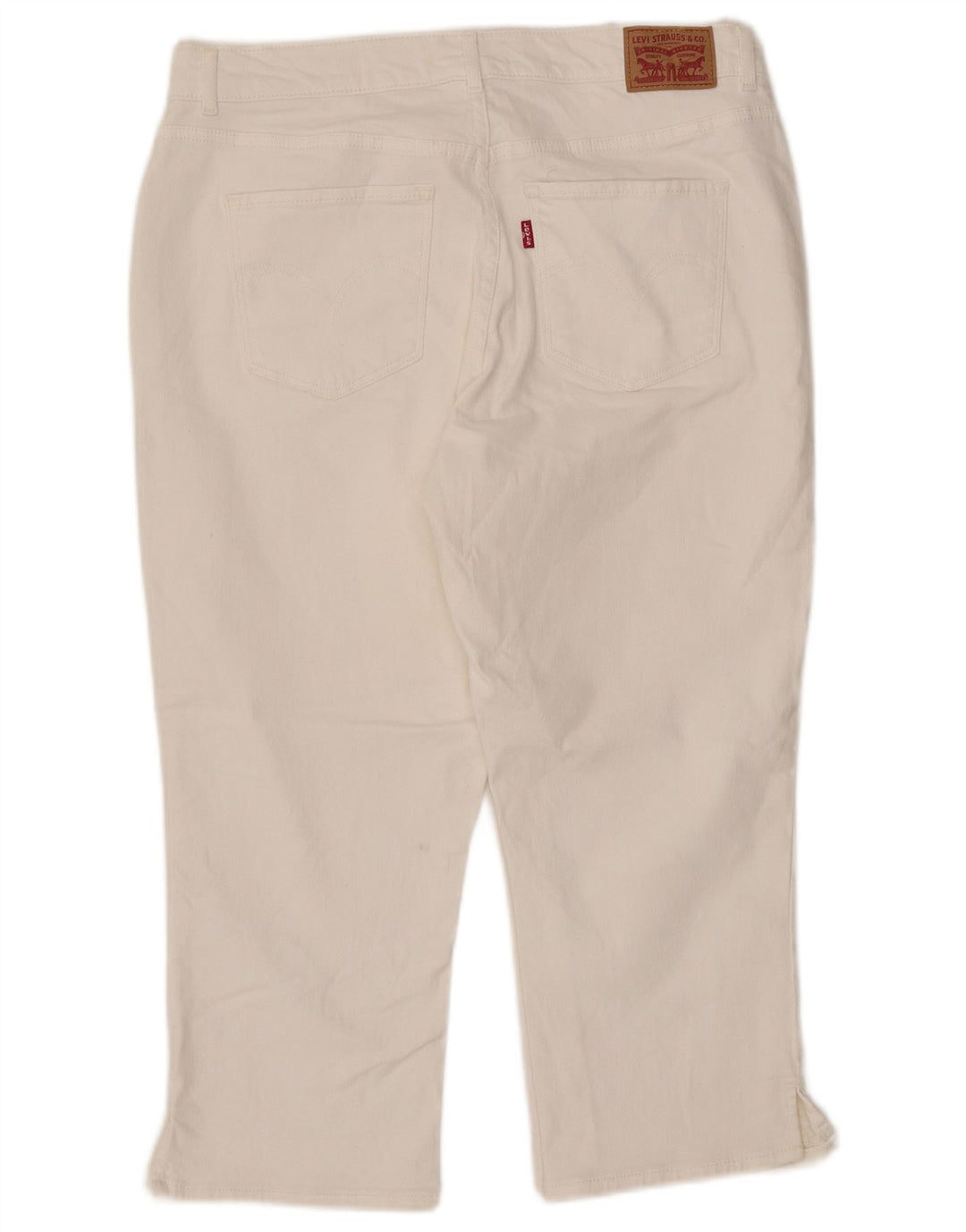 Damskie klasyczne dżinsy Capri LEVI'S W31 L21 białe