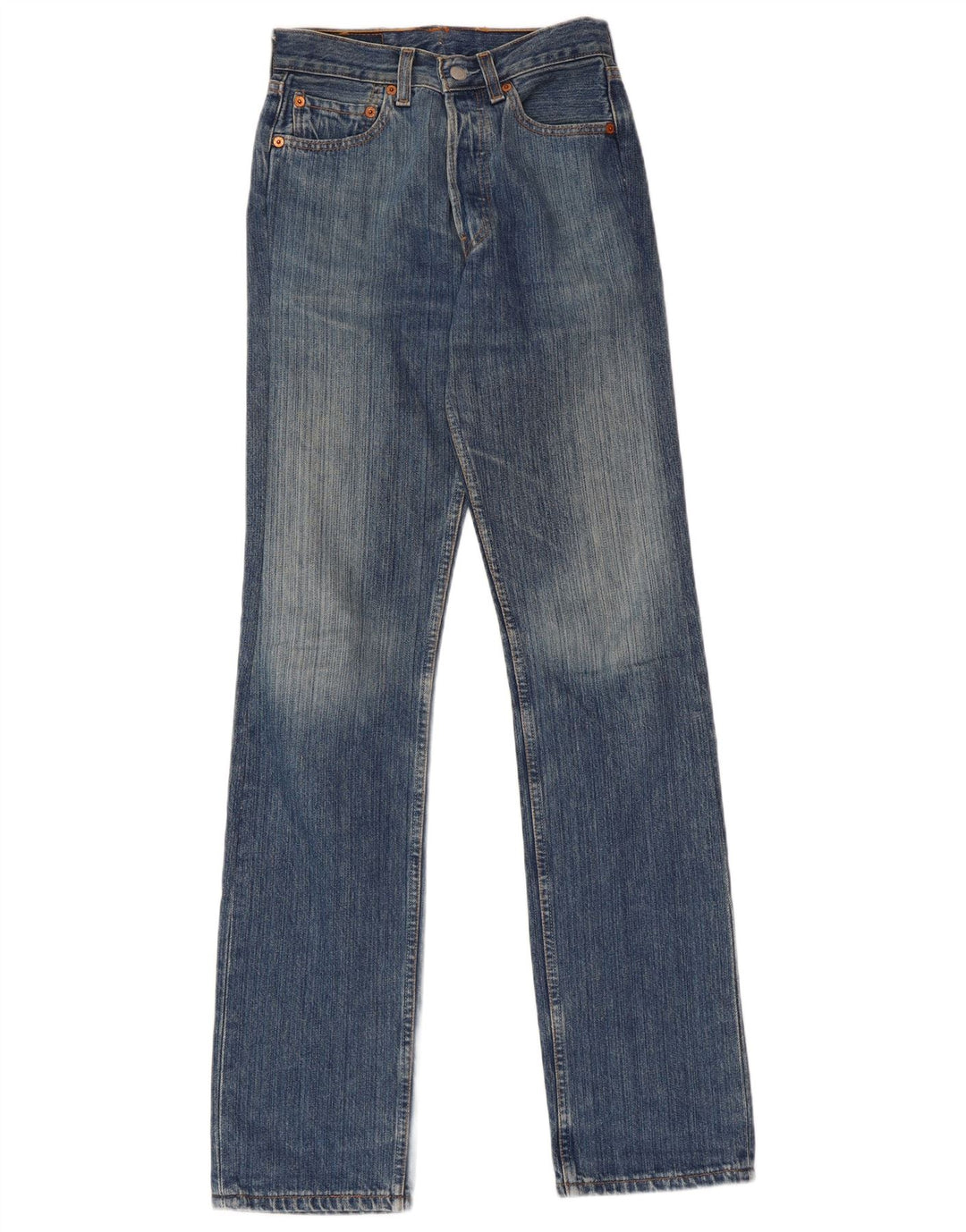 LEVI'S Dame 501 Straight Jeans W37 L34 Blå Bomuld