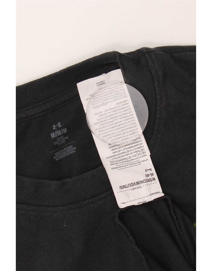 Under Armour Mens Graphic T-Shirt Top Medium Black Cotton