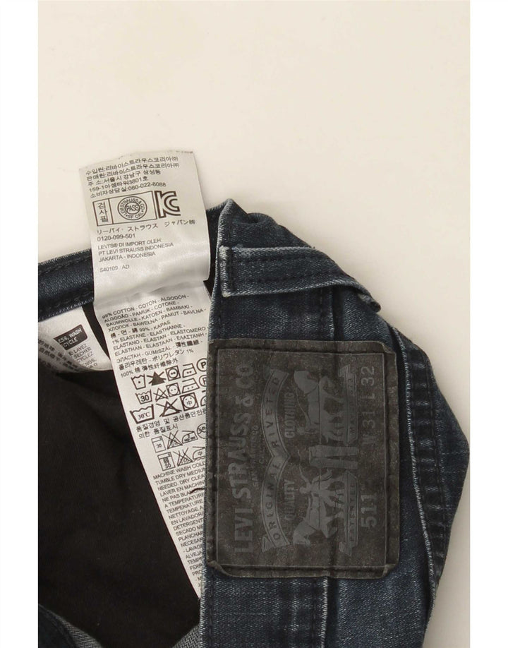 Levi's Mens 511 Slim Jeans W31 L32 Navy Blue Cotton