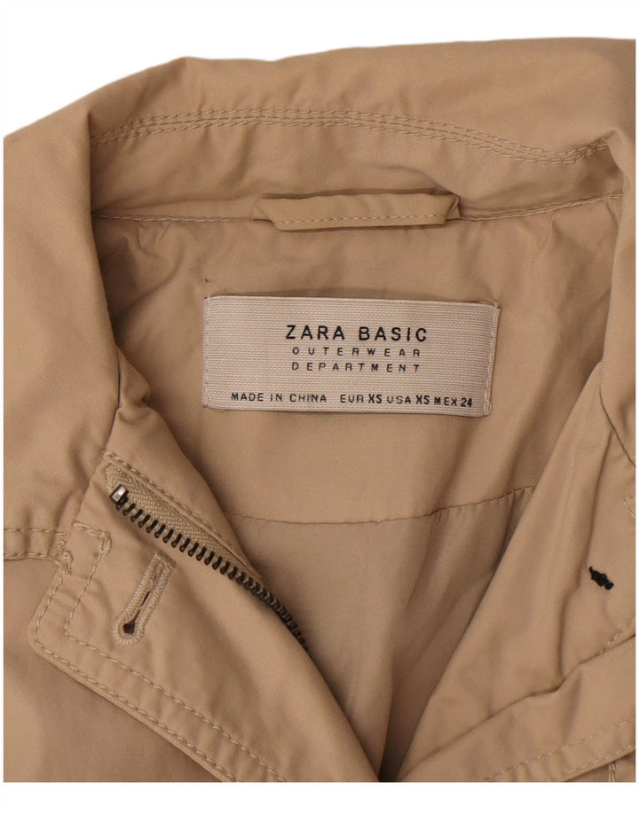 Zara Womens Trench Coat UK 6 XS Beige