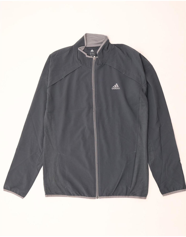 Adidas Herre Climalite Træningsdragt Topjakke Stor Grå Polyester
