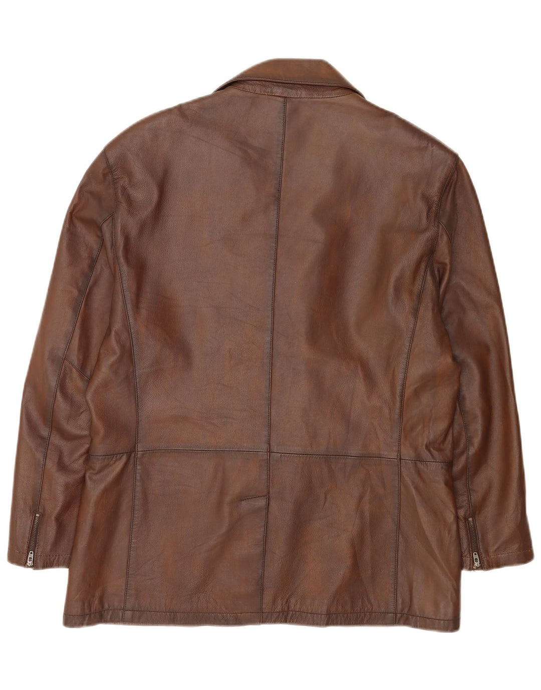 Jaqueta blazer masculina de couro com 3 botões Conbipel IT 56 2XL marrom