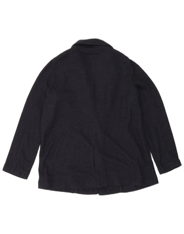Jachetă pentru femei Zara, supradimensionată, cu 1 buton, UK 6 XS, poliester bleumarin