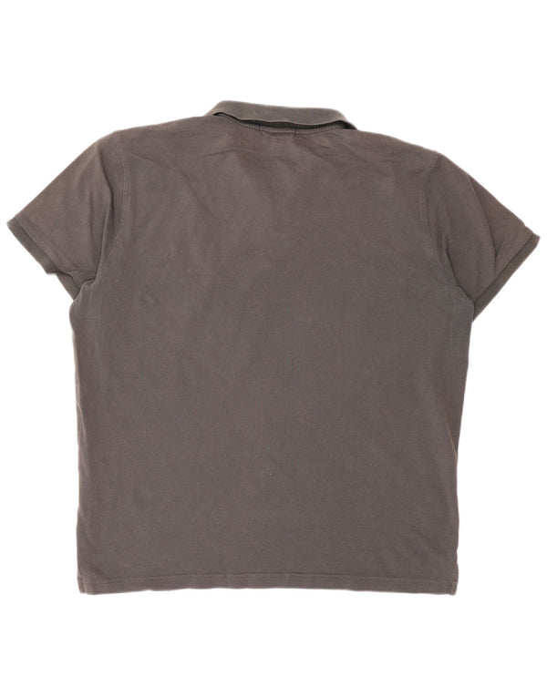 Gant Mens Regular Fit Polo Shirt Large Grey Cotton