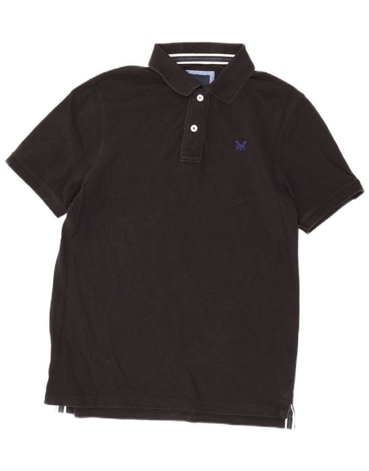 Crew Clothing Polo para hombre Algodón negro mediano
