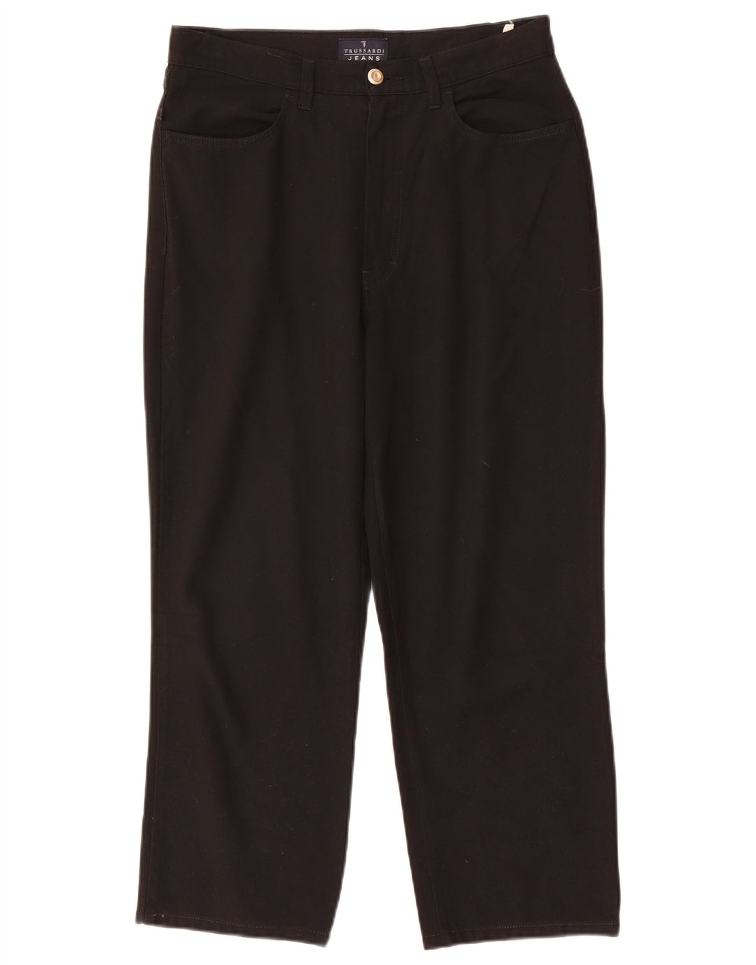 Calça feminina reta cortada TRUSSARDI W33 L26 preta