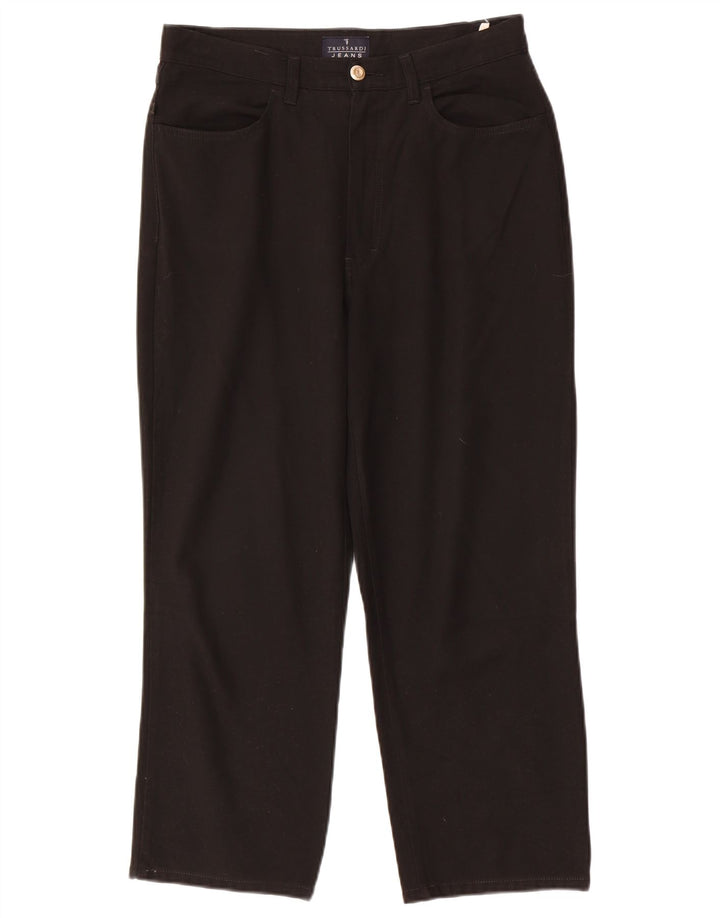 Calça feminina reta cortada TRUSSARDI W33 L26 preta