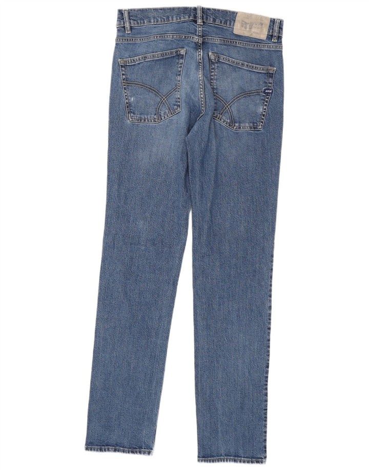 Gas Mens Slim Jeans W31 L34 Blue Cotton