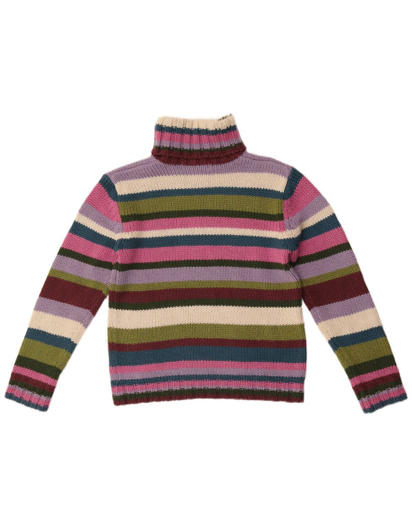 Zara Dame Trafaluc rullehals sweater UK 14 Stor Flerfarvet