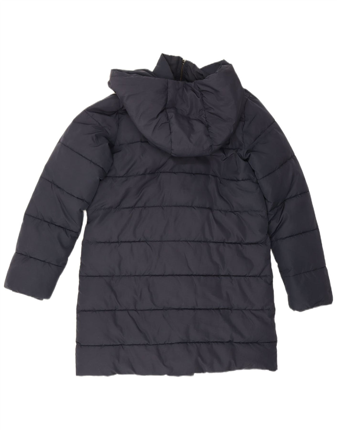 Hobbs Womens Hooded Oversized Padded Coat UK 8 Small Navy Blue Polyester