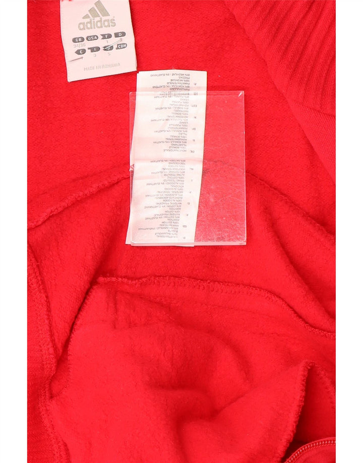 Adidas Mens Tracksuit Top Jacket UK 34/36 Small Red Cotton