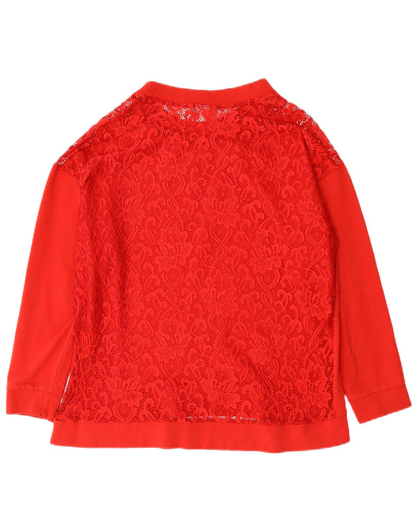 PIAZZA ITALIA Γυναικεία Μπλούζα Τοπ UK 16 Large Red Floral