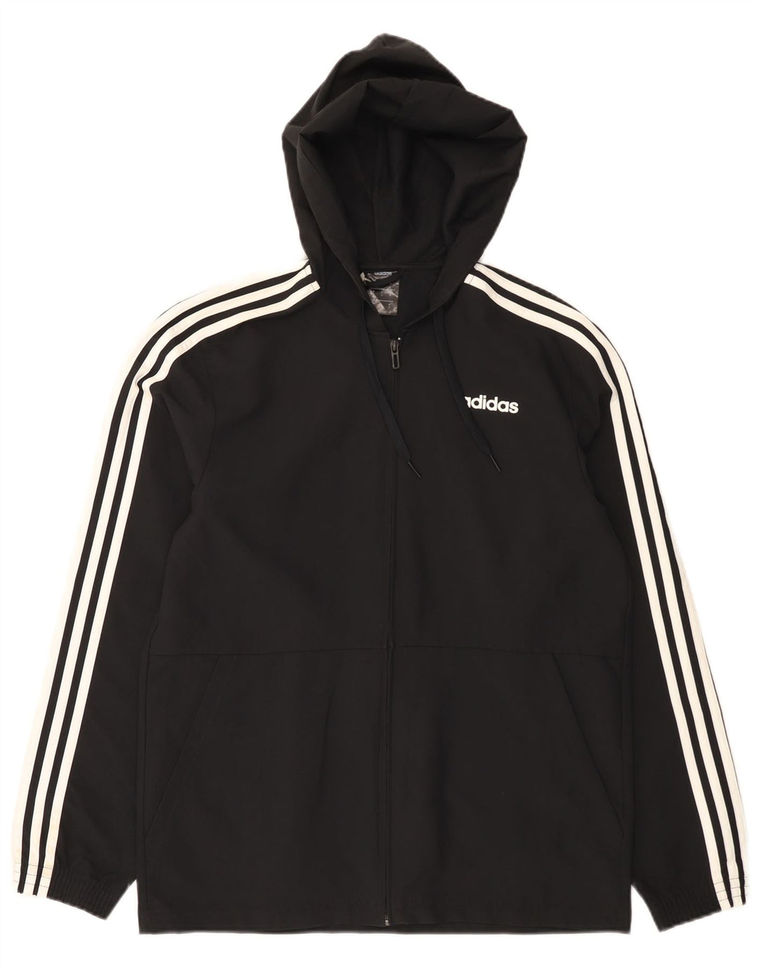 Adidas Herren-Trainingsanzug mit Kapuze, Jacke, Größe S, Schwarz, Polyester