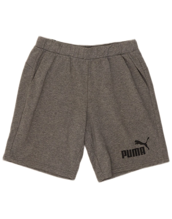 Puma Herre grafiske sportsshorts Medium Grey Flecked Bomuld