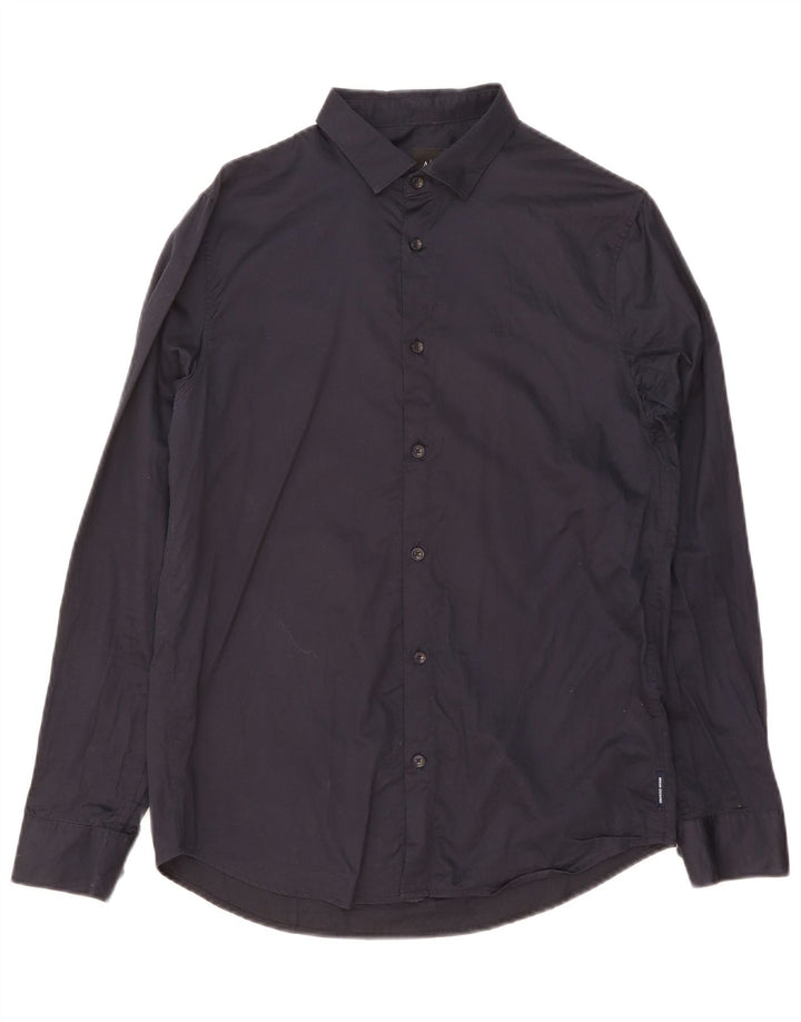 Armani Exchange Herreskjorte Medium Sort Bomuld