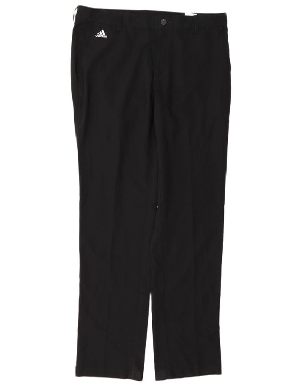 Ανδρικό ίσιο παντελόνι Chino Adidas Climalite W34 L34 Μαύρο πολυεστέρα