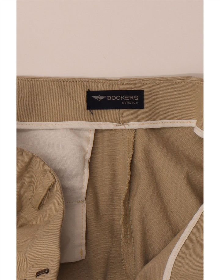 DOCKERS Womens Straight Casual Trousers W32 L29 Beige Vintage Dockers and Second-Hand Dockers from Messina Hembry 
