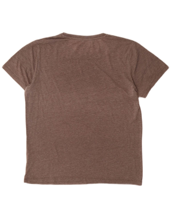 Jack & Jones Mens Graphic T-Shirt Top Large Grey Flecked Polyester