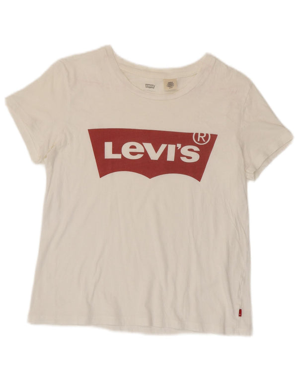 Levi's Womens Graphic T-Shirt Top UK 10 Small White