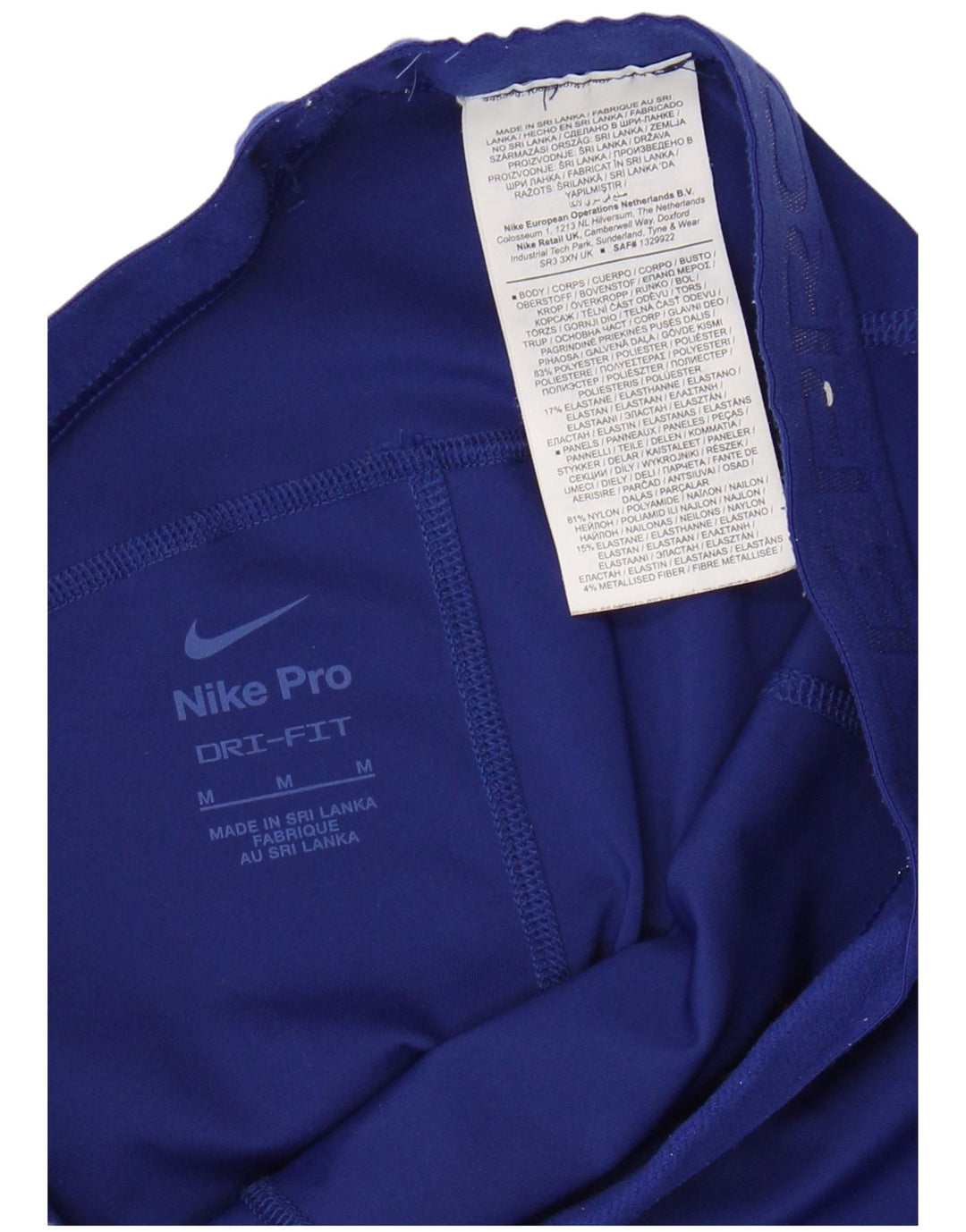 NIKE Grafiske Leggings til kvinder UK 12 Medium Blue Polyester